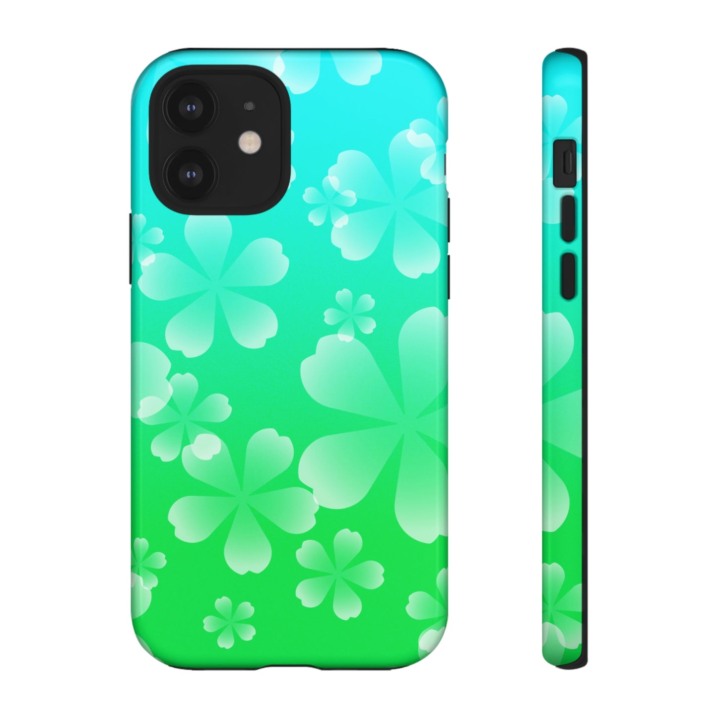 Green with Cherry  Blossoms Tough Cases