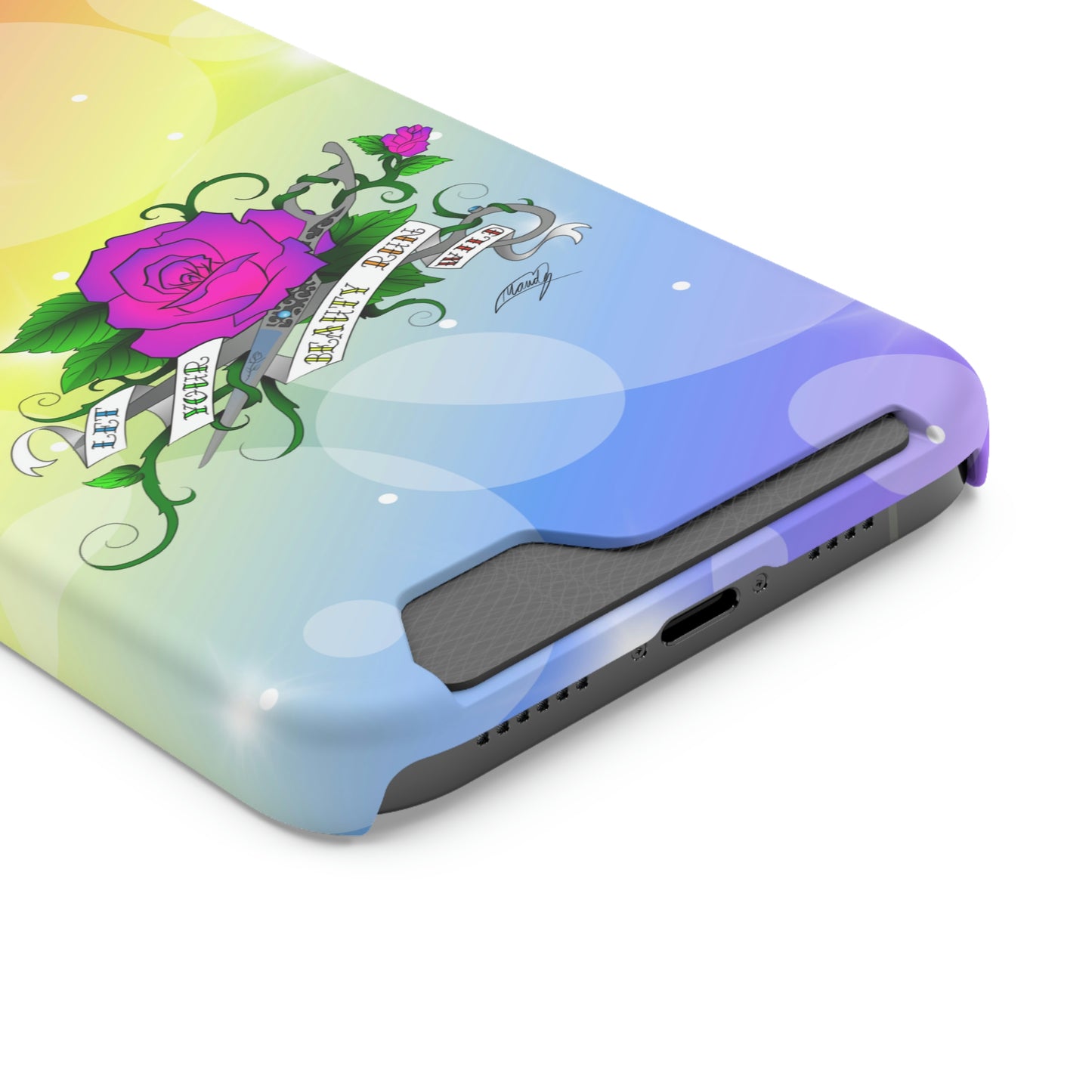 Let UR Beauty Run Wild (Phone Case W/Card Holder)