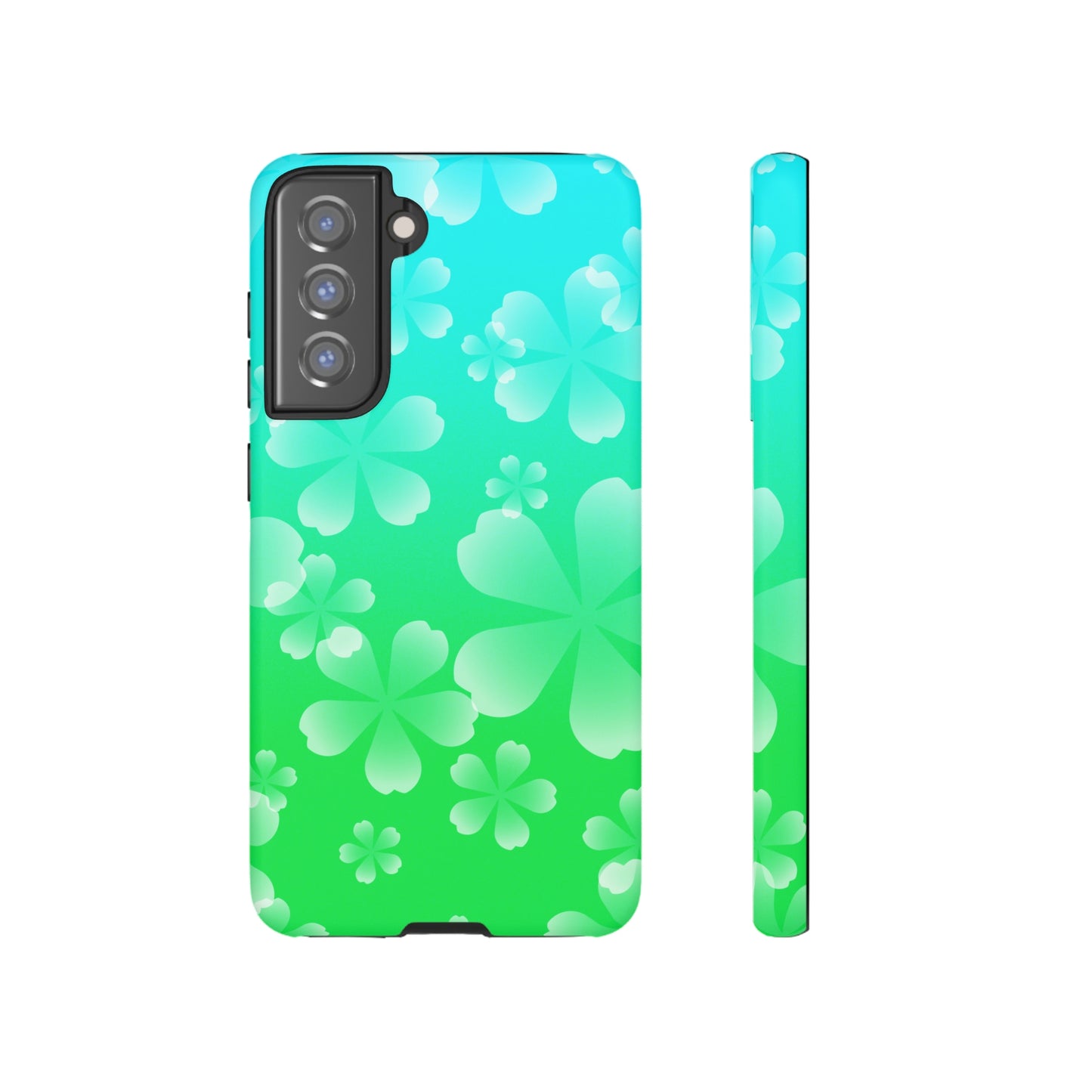 Green with Cherry  Blossoms Tough Cases