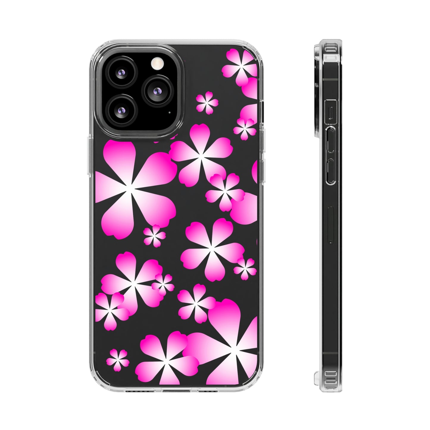 Pink Cherry Blossom Clear Cases