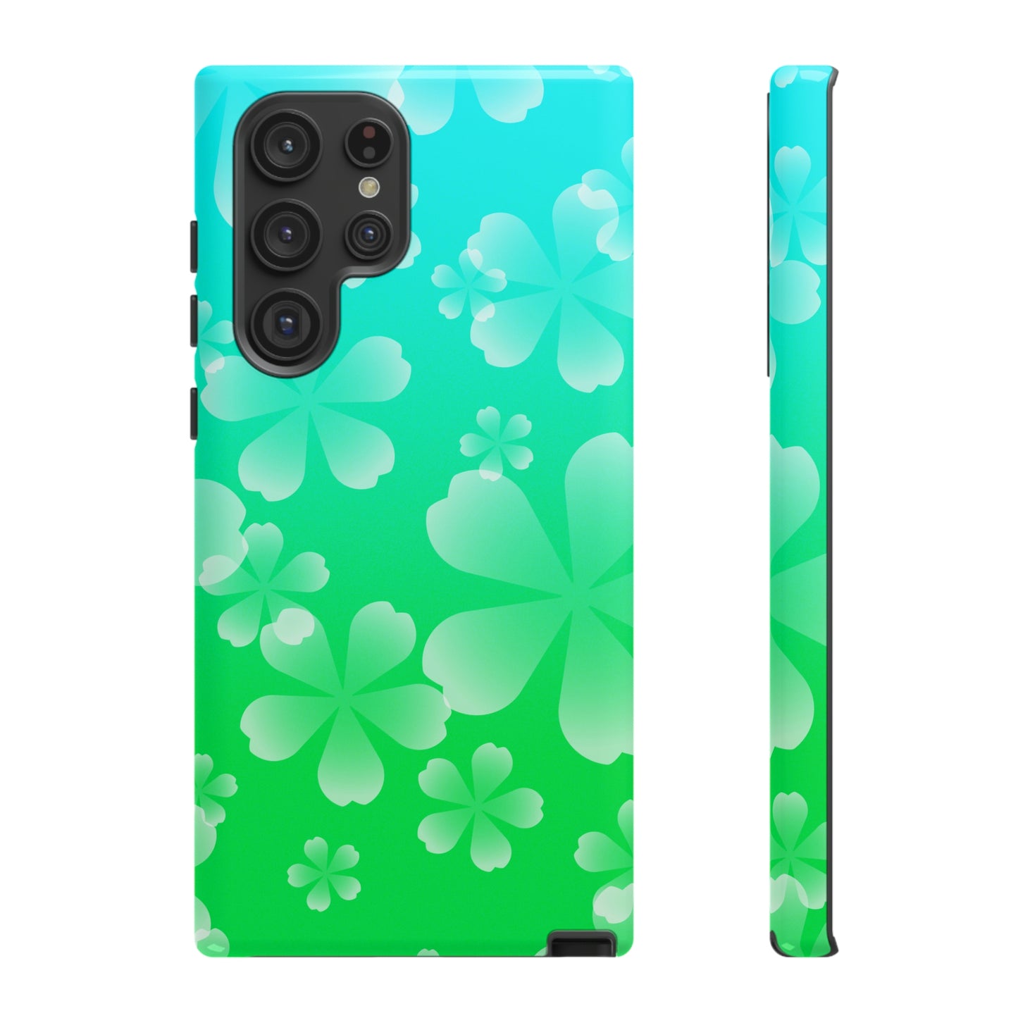 Green with Cherry  Blossoms Tough Cases