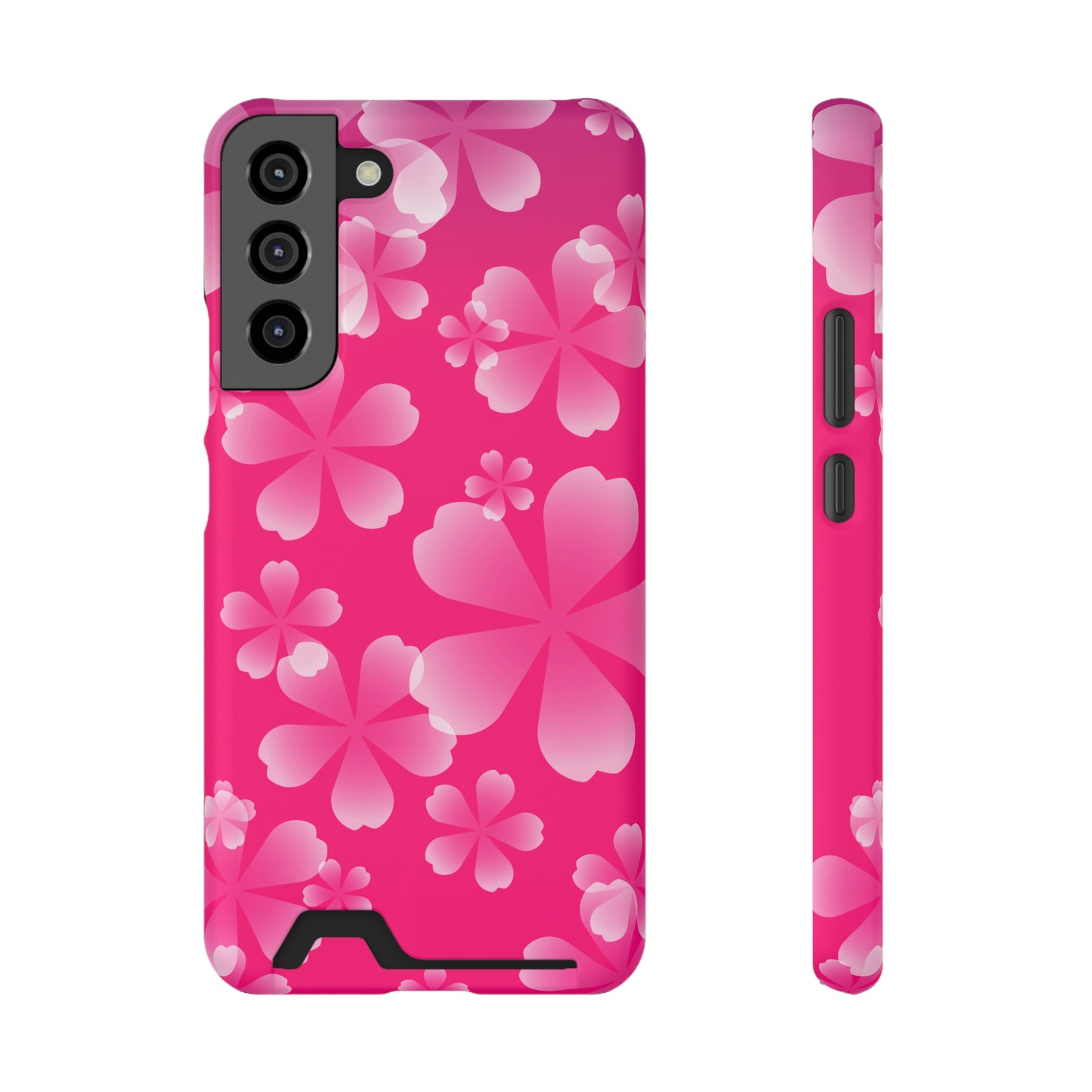 Pink and Cherry Blossom Case With Card Holder