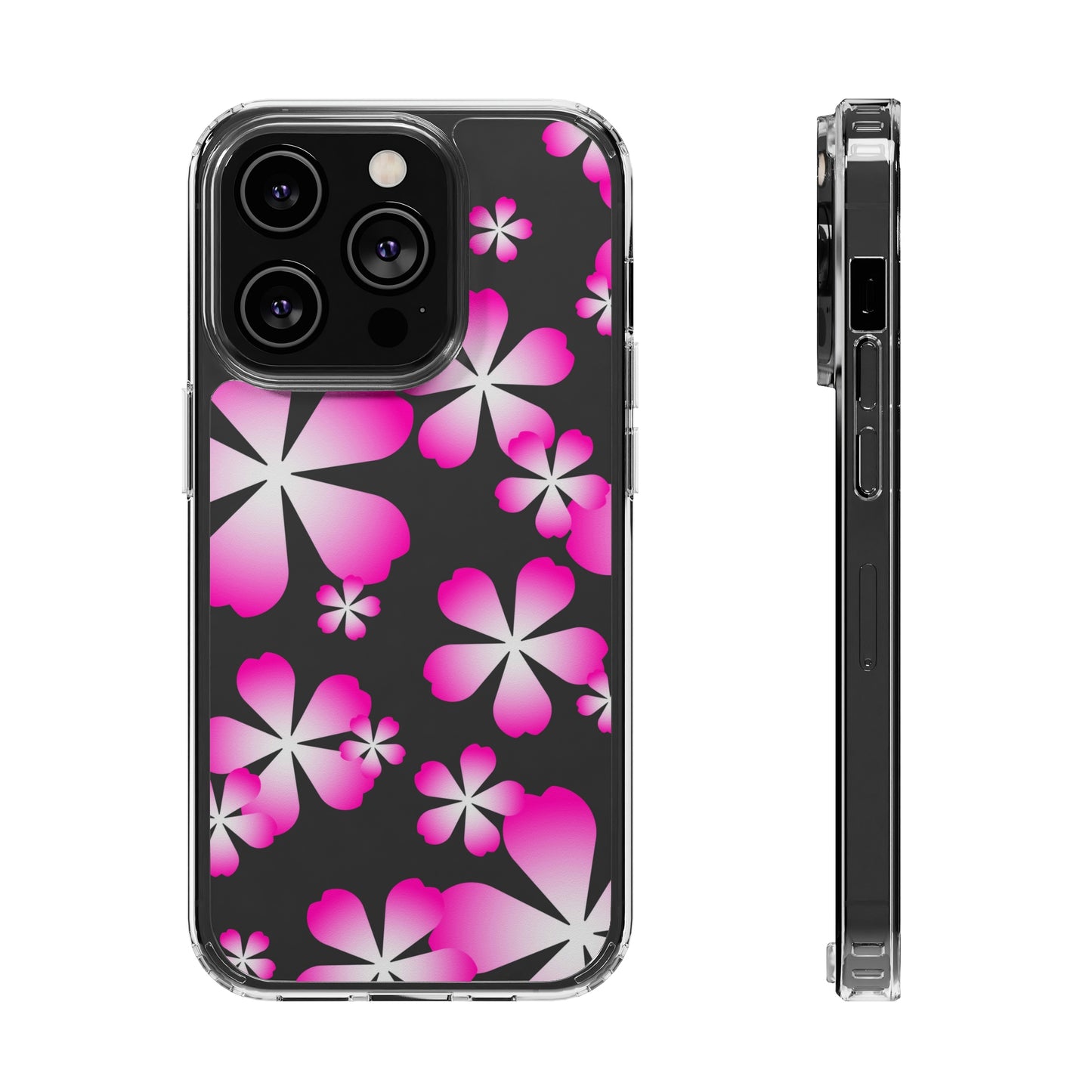 Pink Cherry Blossom Clear Cases