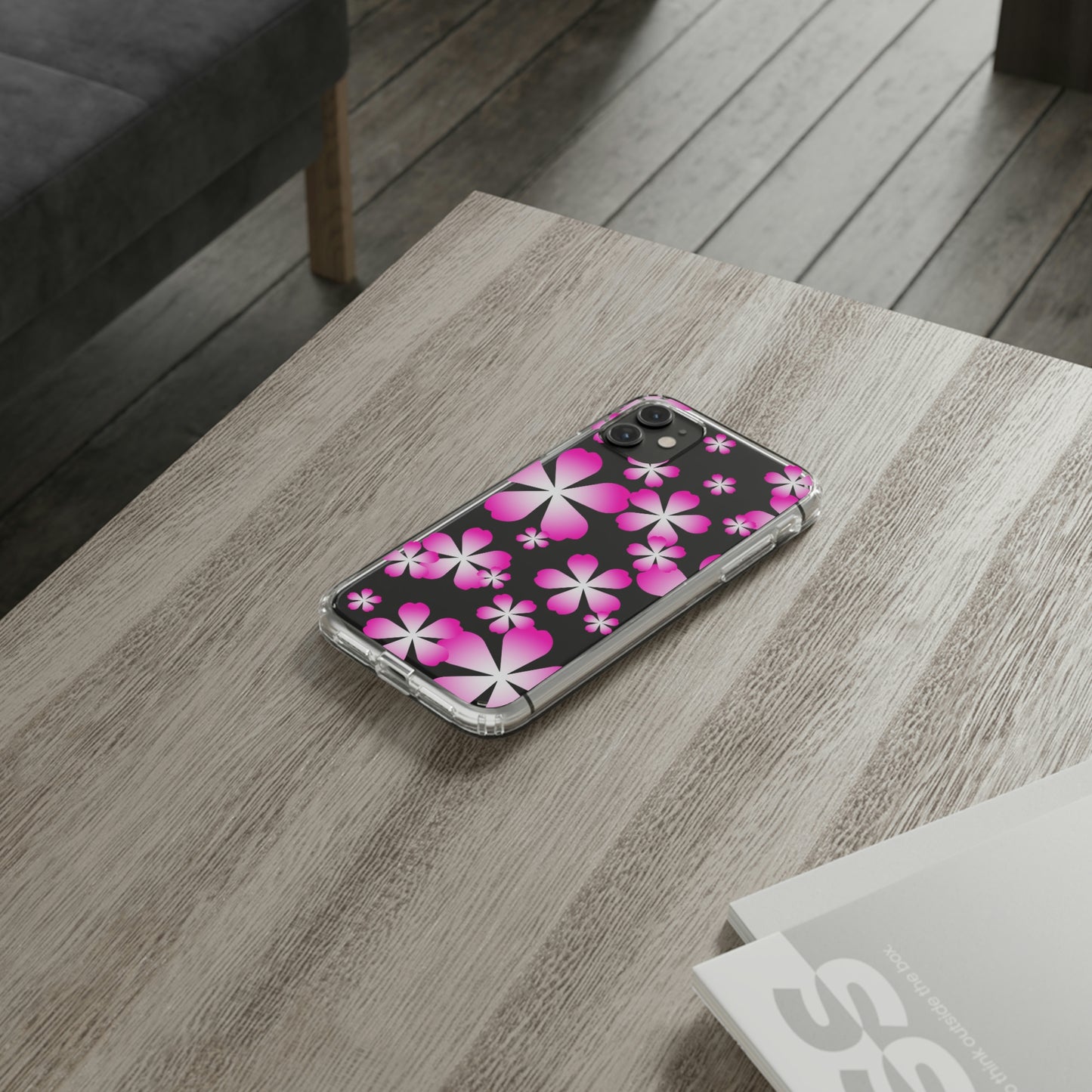 Pink Cherry Blossom Clear Cases