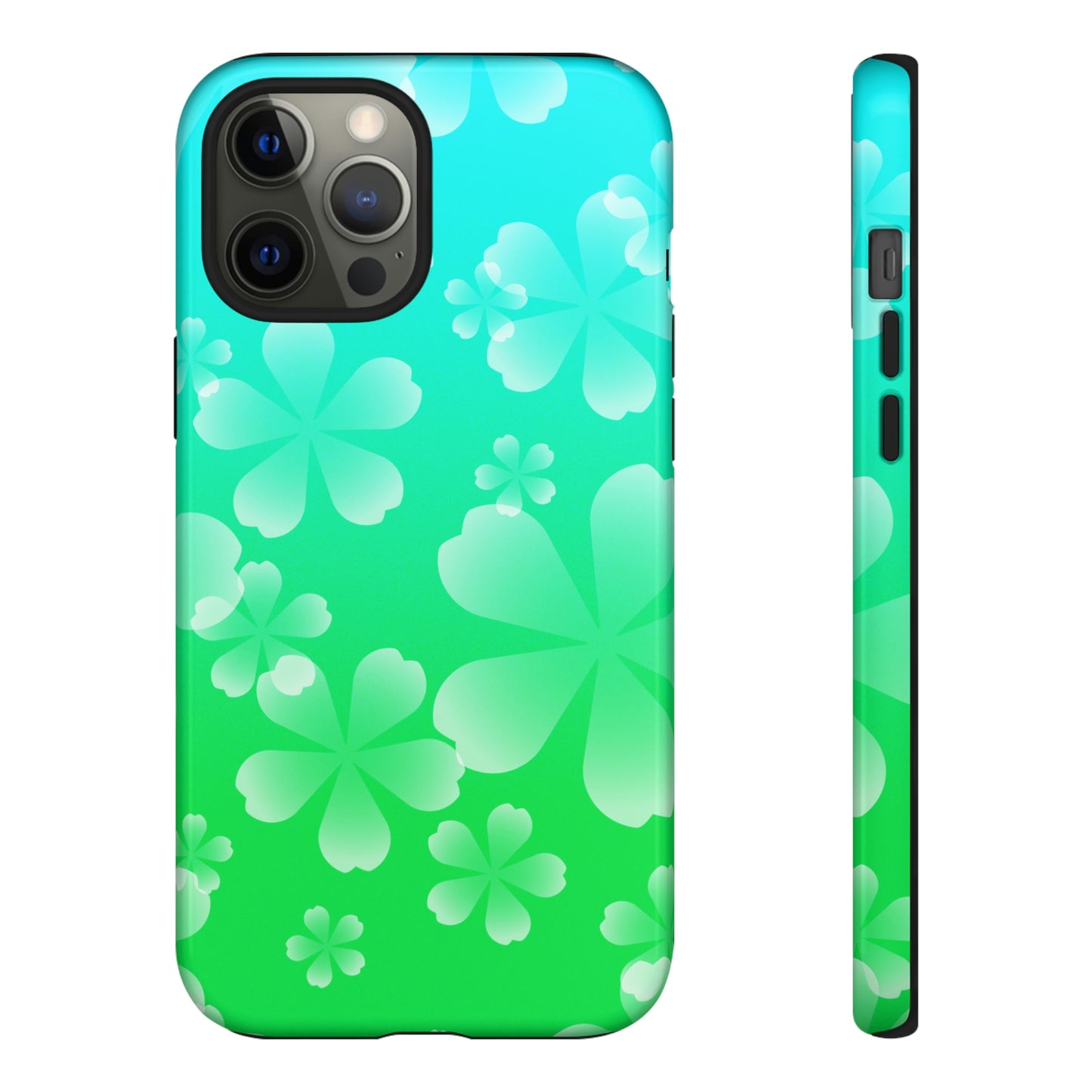 Green with Cherry  Blossoms Tough Cases