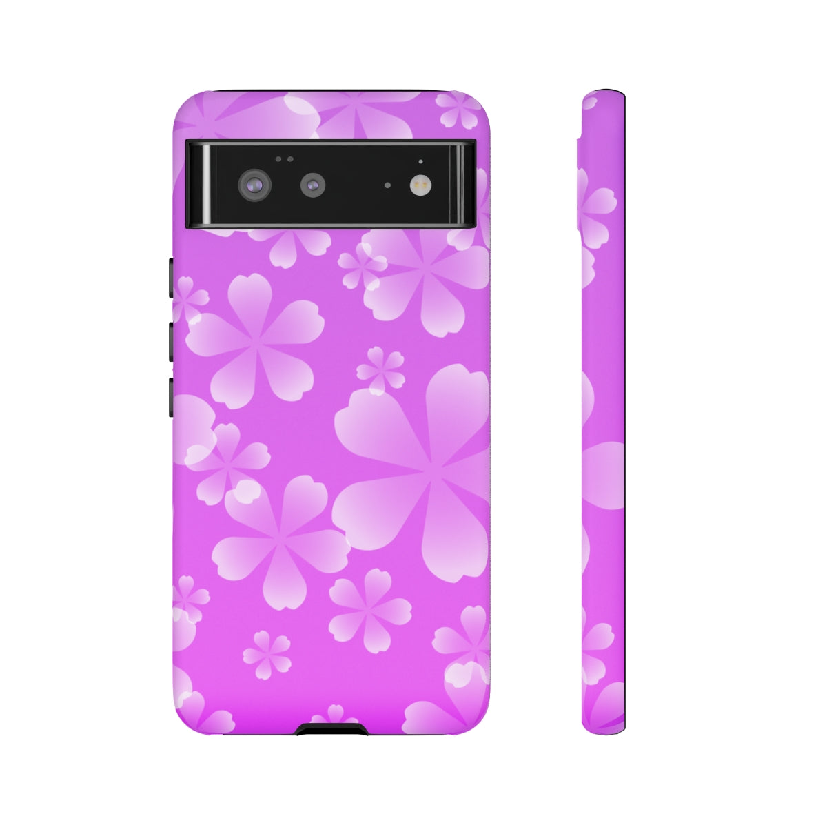 Purple with White Cherry Blossom Tough Cases