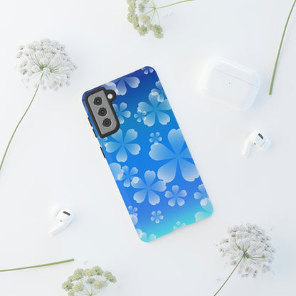 Blue with Cherry Blossom Tough Cases