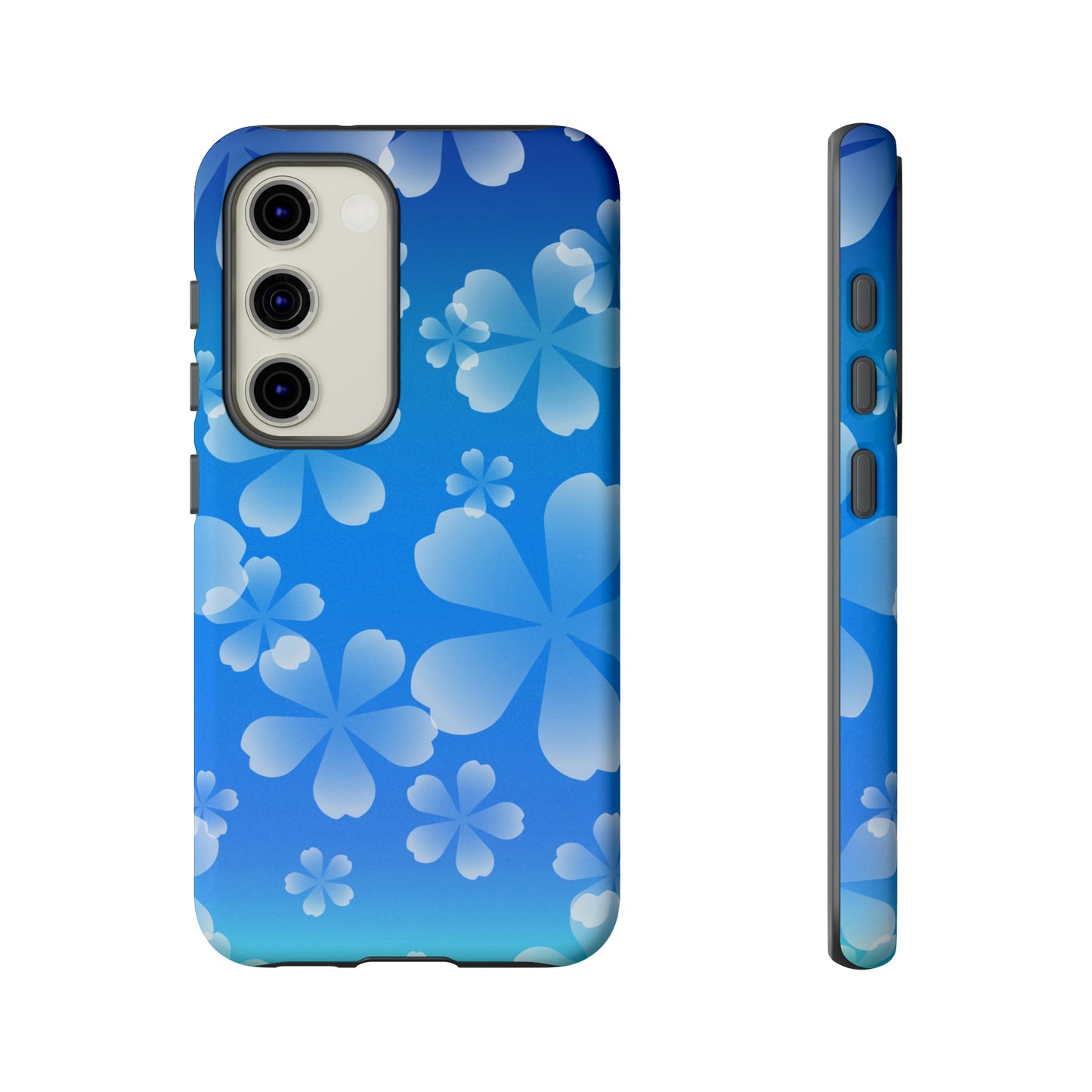 Blue with Cherry Blossom Tough Cases