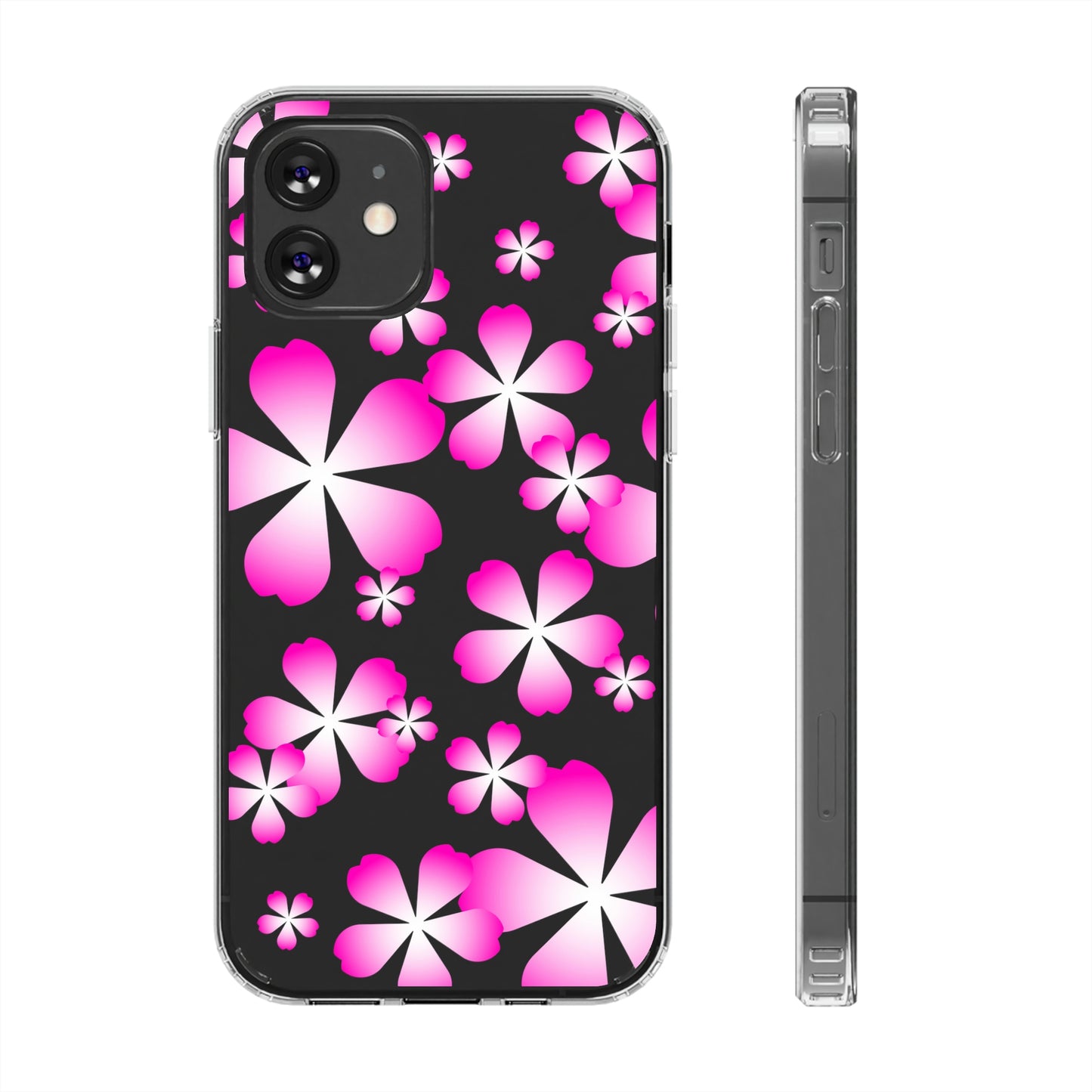 Pink Cherry Blossom Clear Cases