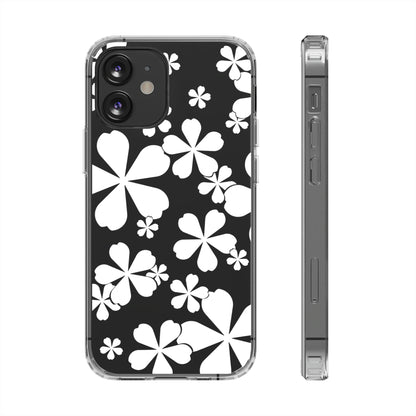 White Cherry Blossom Clear Cases