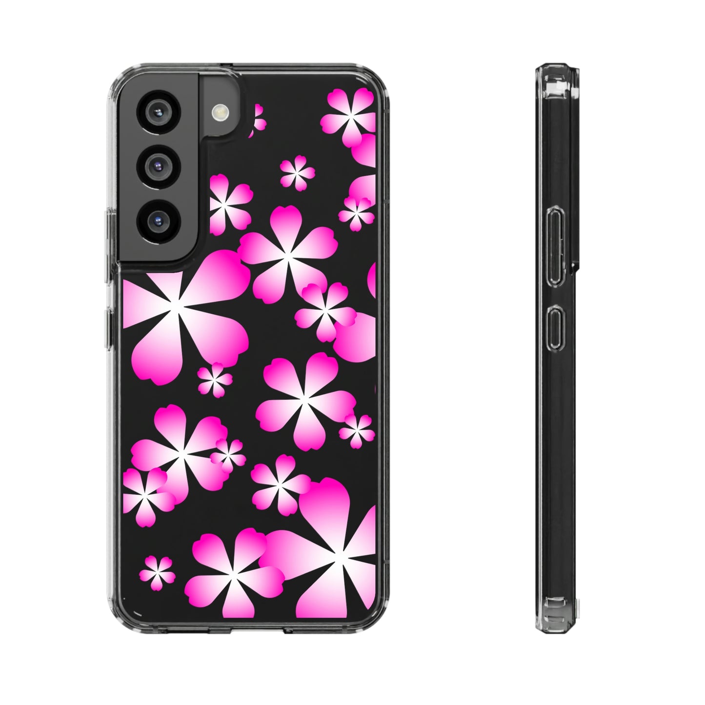 Pink Cherry Blossom Clear Cases