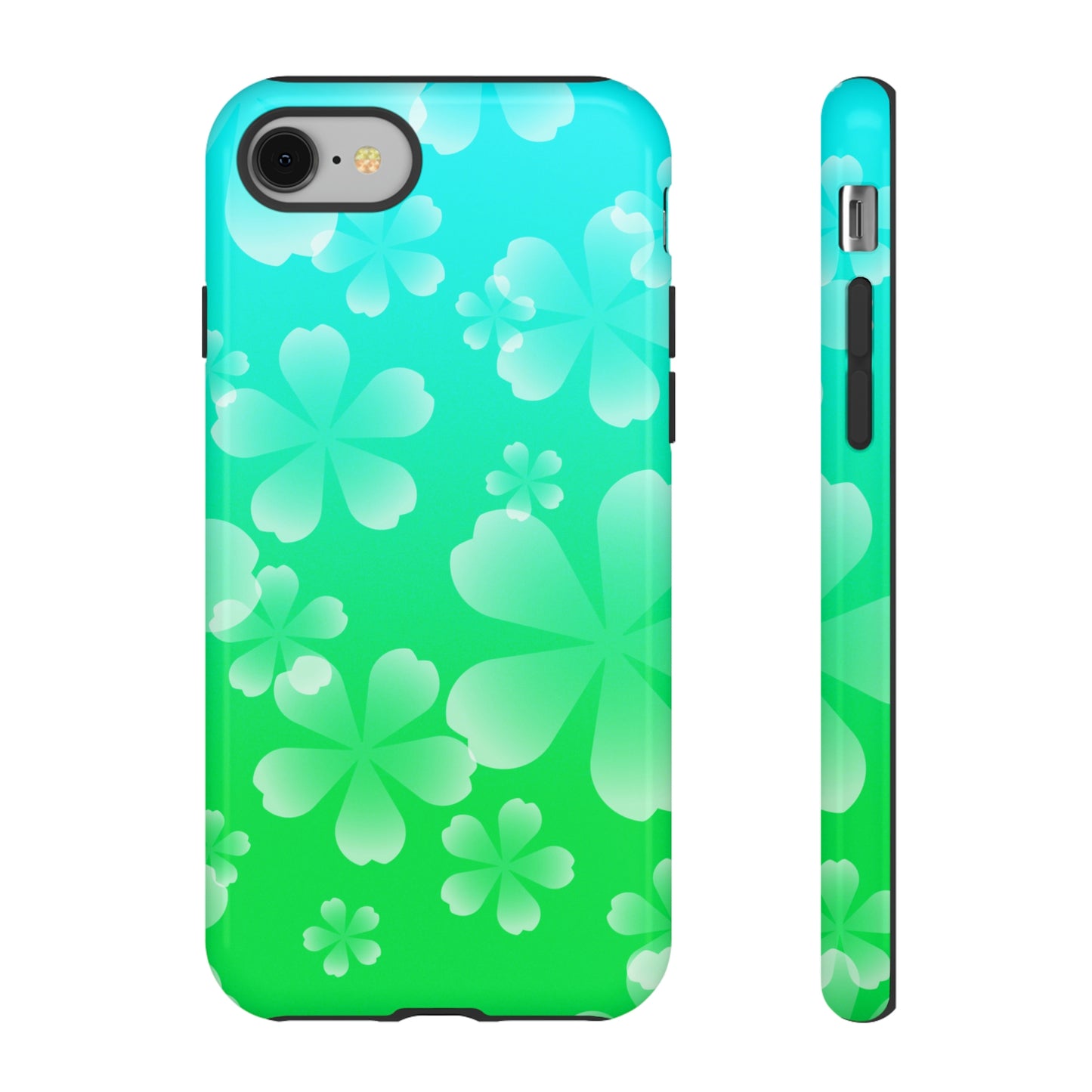 Green with Cherry  Blossoms Tough Cases