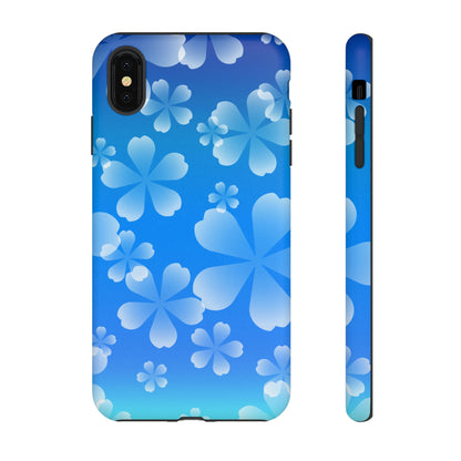 Blue with Cherry Blossom Tough Cases