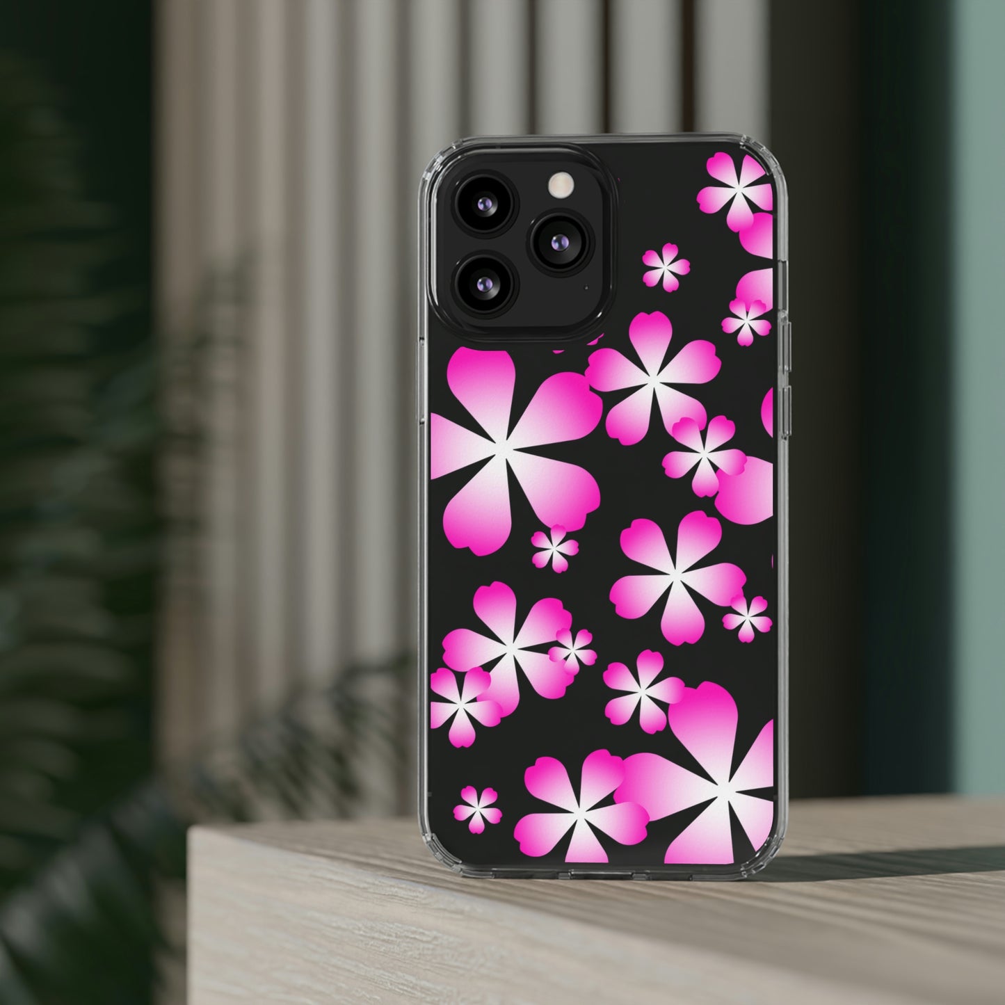 Pink Cherry Blossom Clear Cases