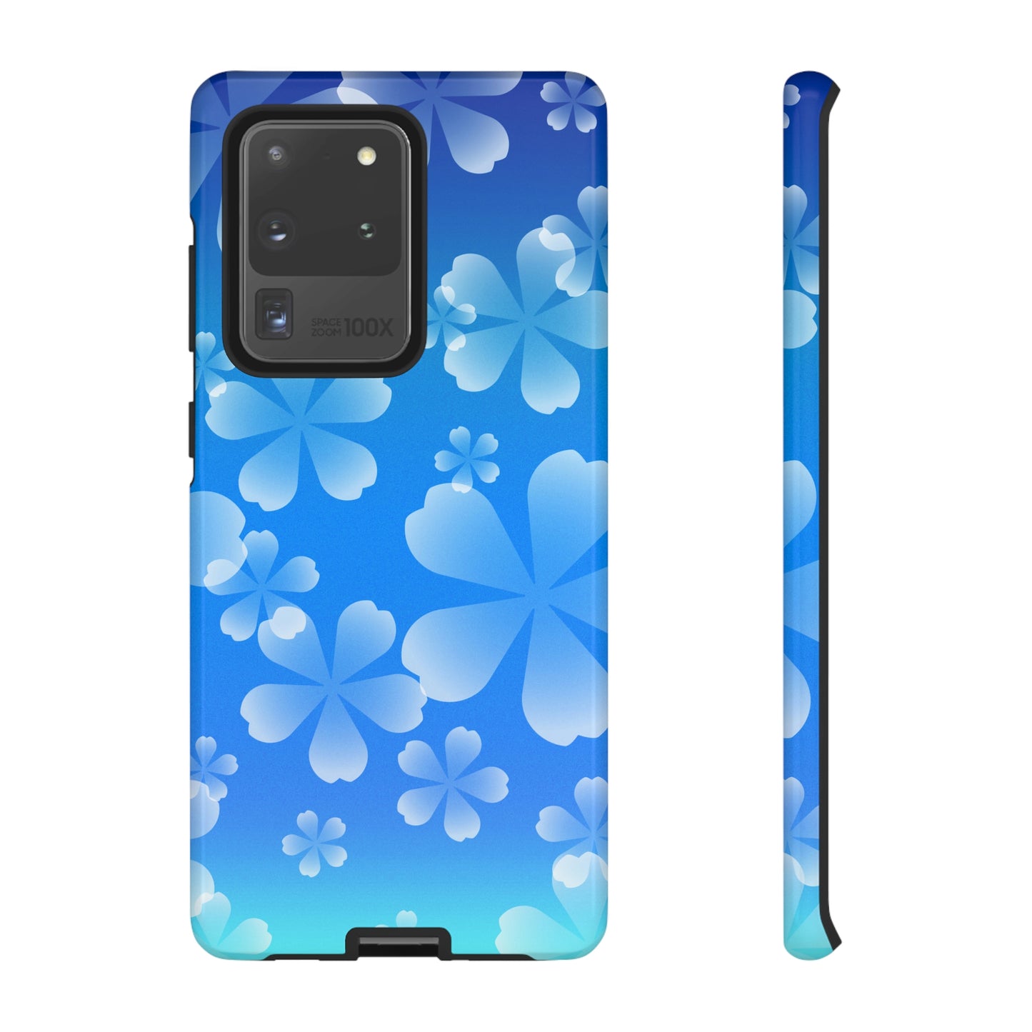 Blue with Cherry Blossom Tough Cases