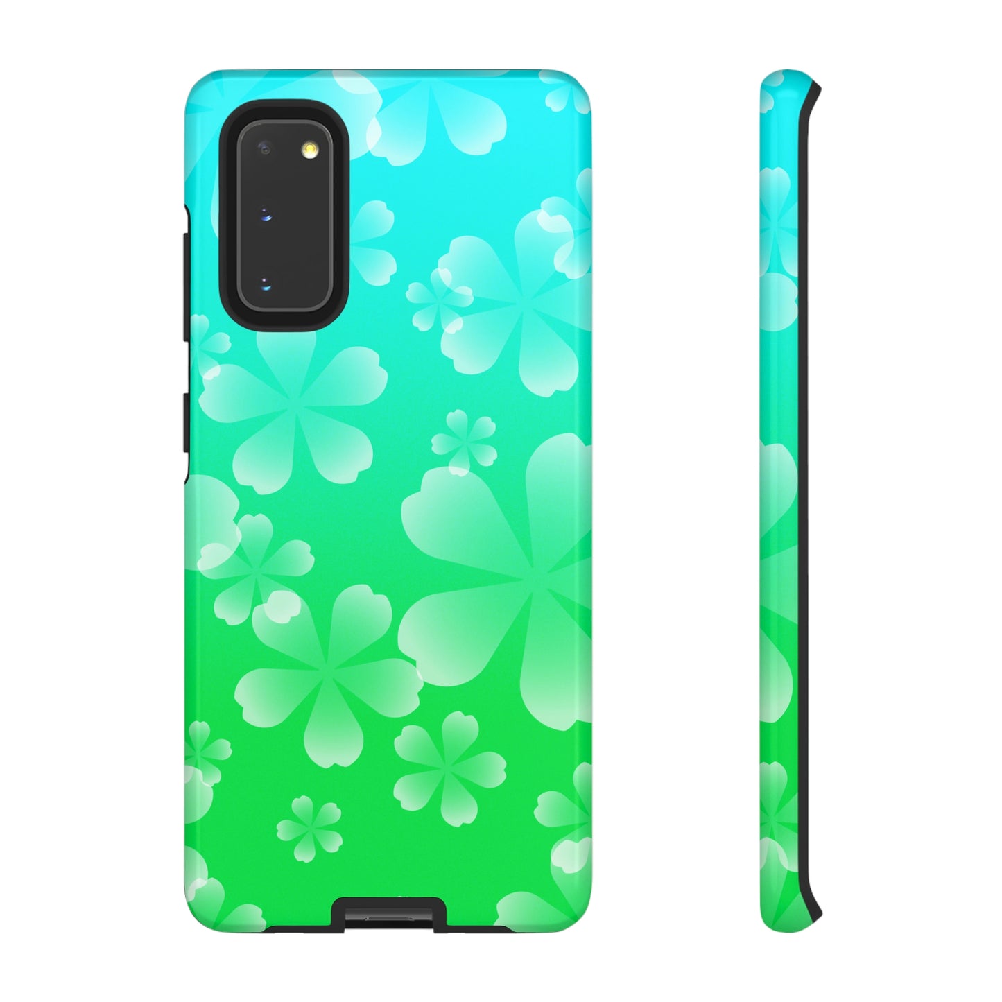 Green with Cherry  Blossoms Tough Cases