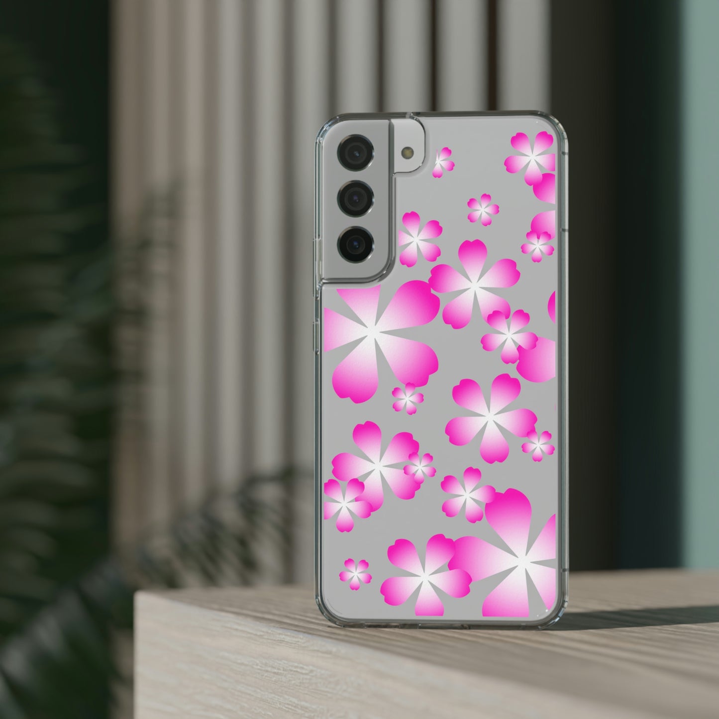 Pink Cherry Blossom Clear Cases