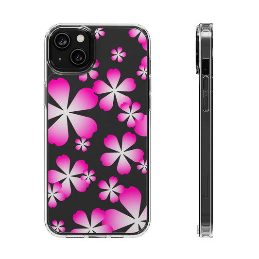 Pink Cherry Blossom Clear Cases