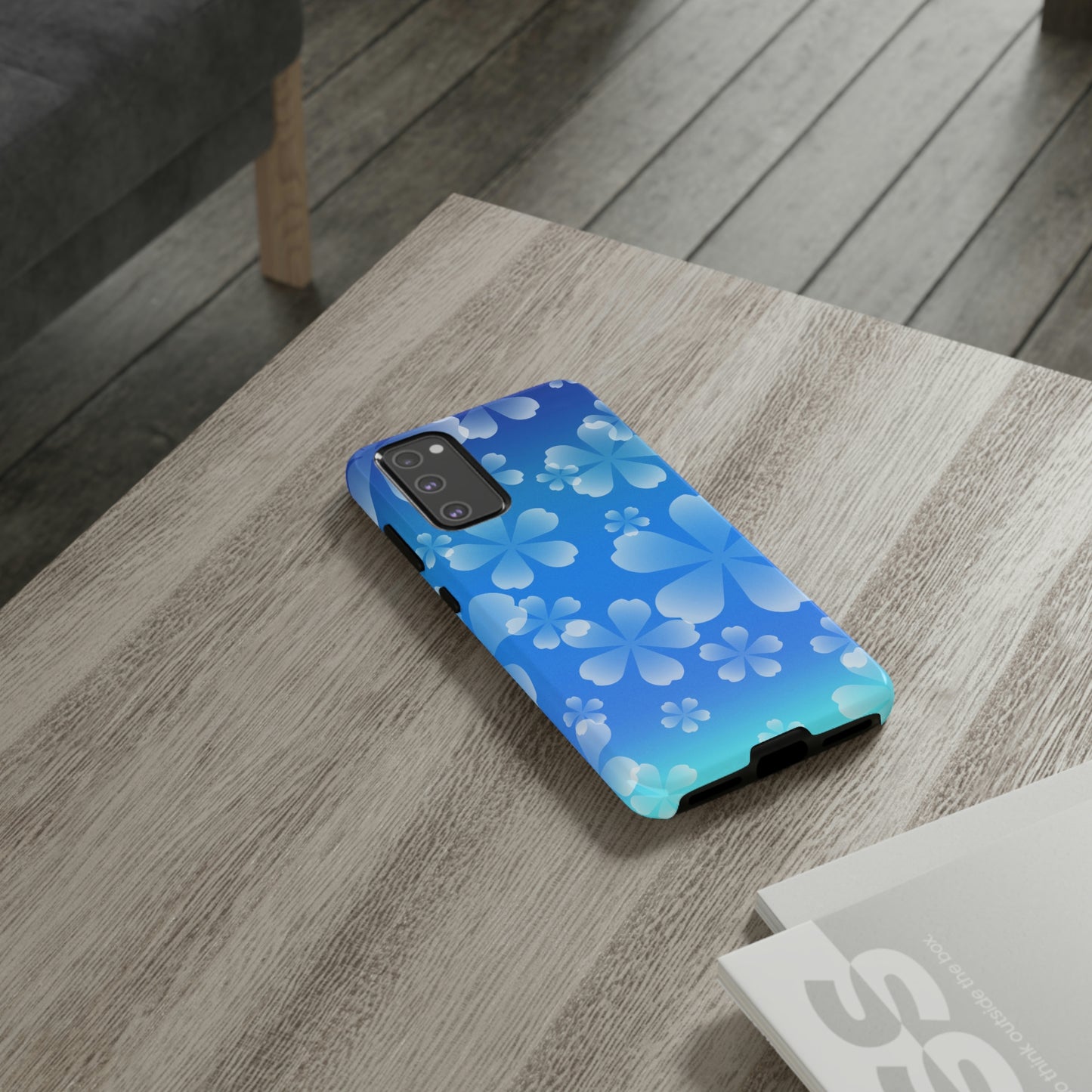 Blue with Cherry Blossom Tough Cases