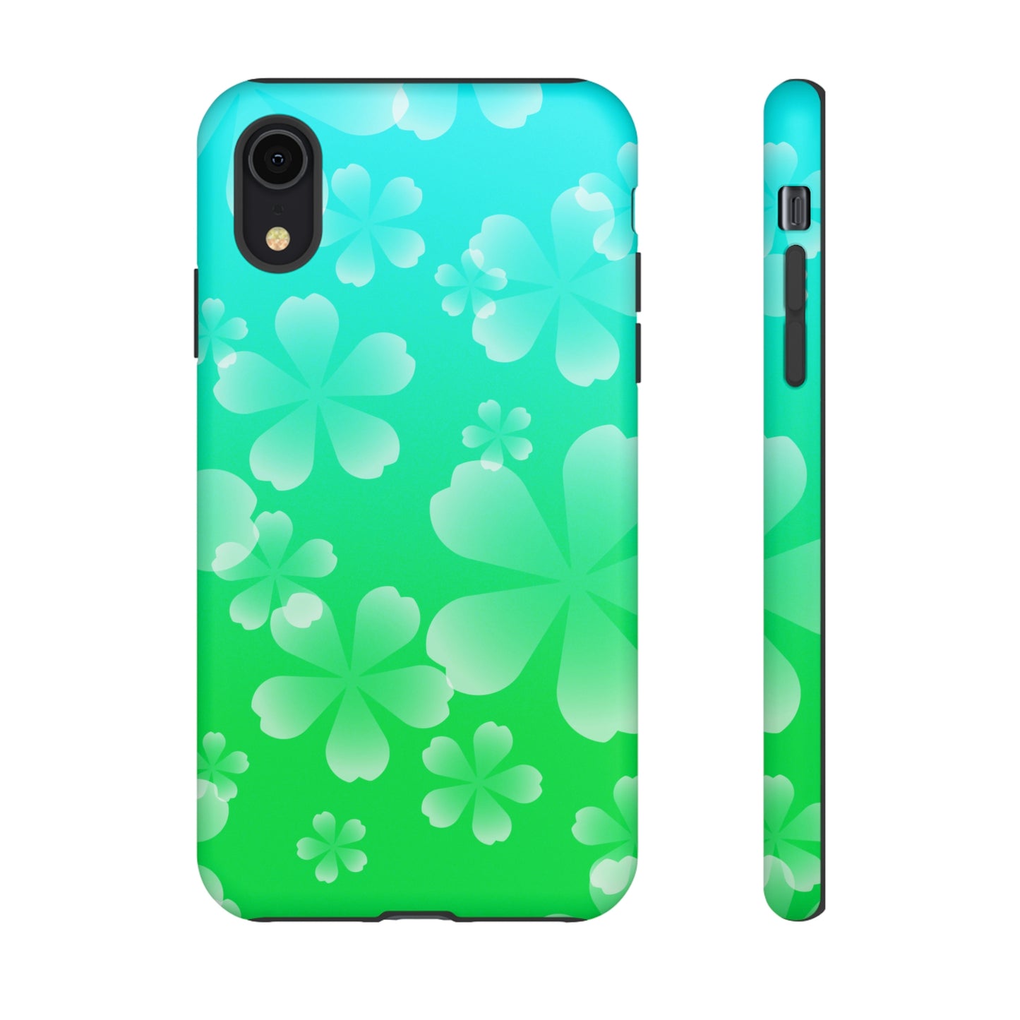 Green with Cherry  Blossoms Tough Cases