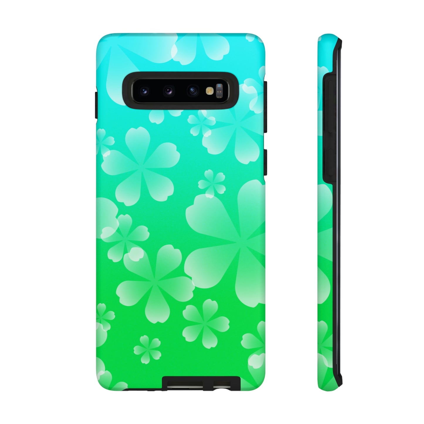 Green with Cherry  Blossoms Tough Cases