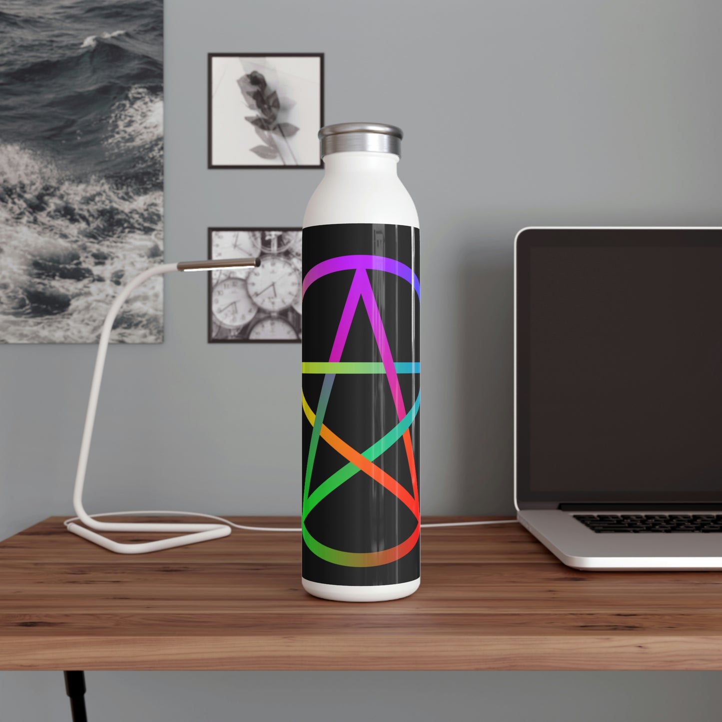 Elemental Pentagram Slim Water Bottle