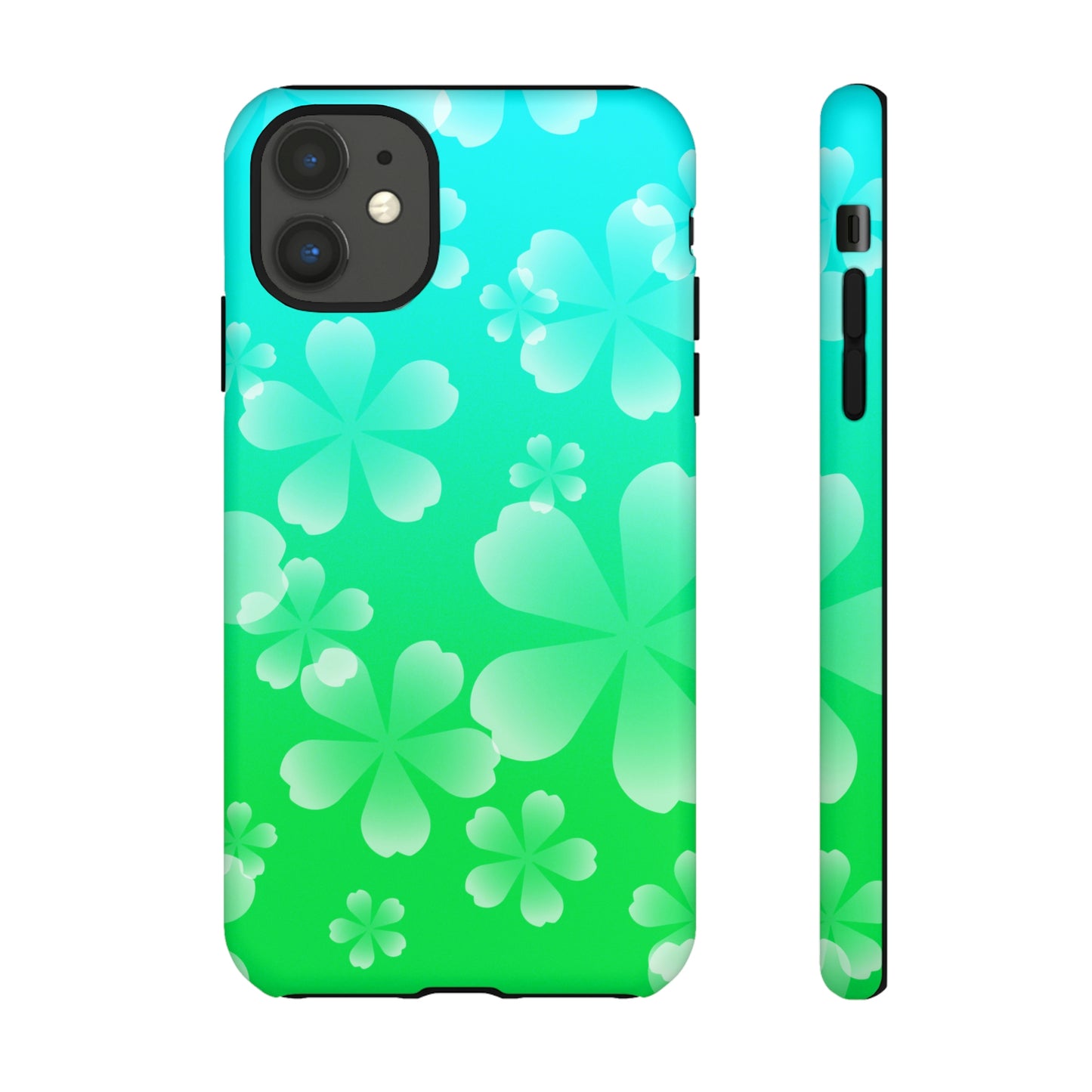 Green with Cherry  Blossoms Tough Cases