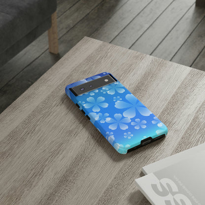 Blue with Cherry Blossom Tough Cases