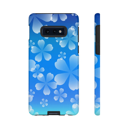 Blue with Cherry Blossom Tough Cases