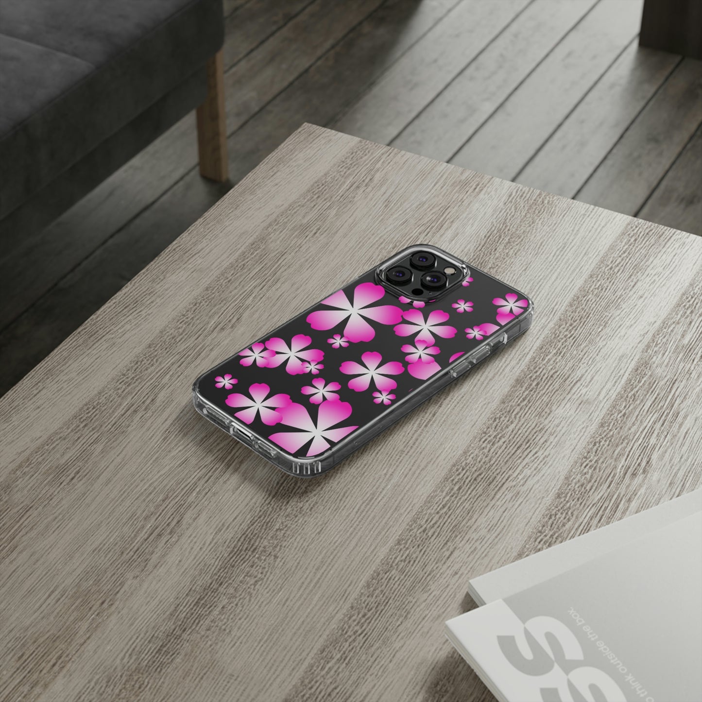 Pink Cherry Blossom Clear Cases