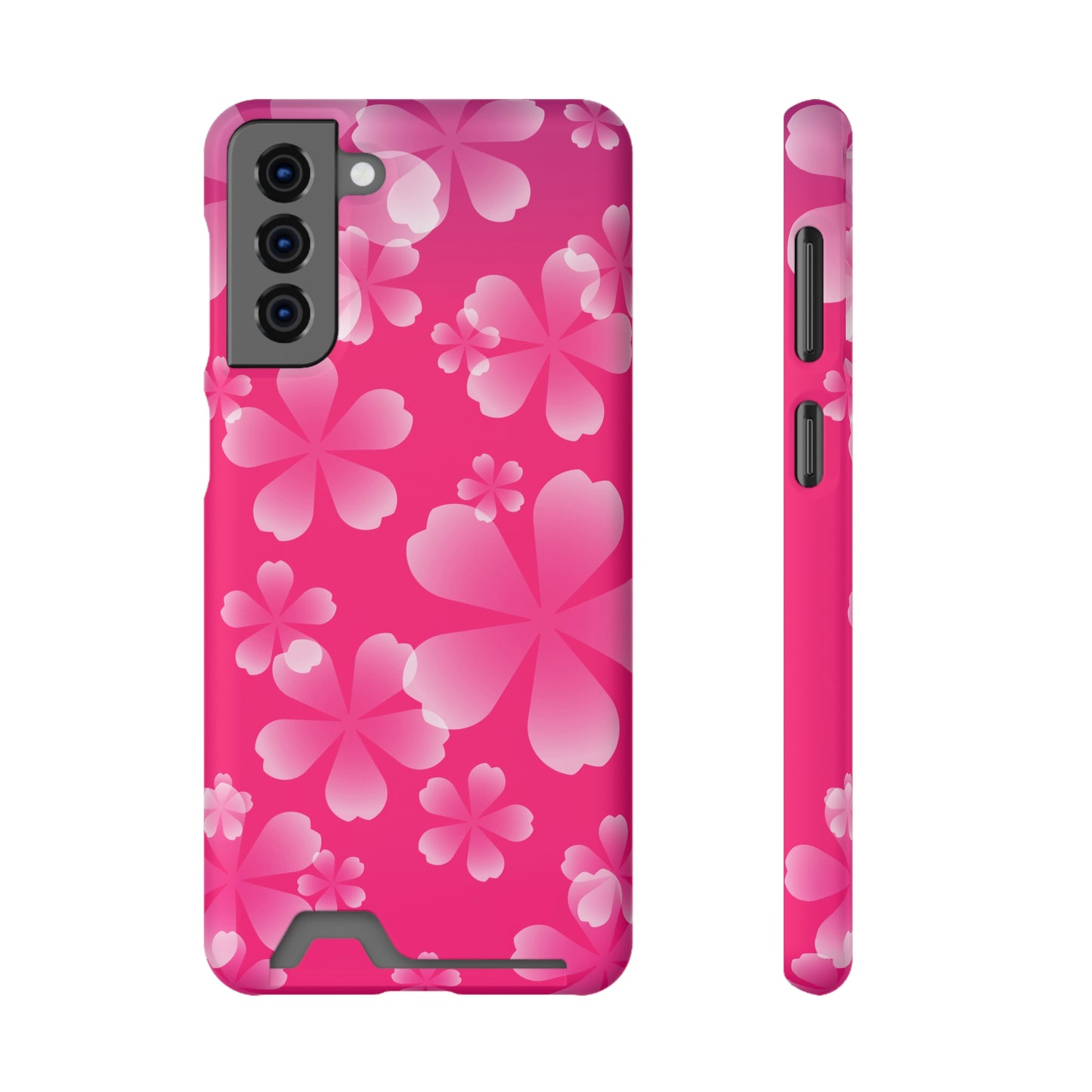 Pink and Cherry Blossom Case With Card Holder