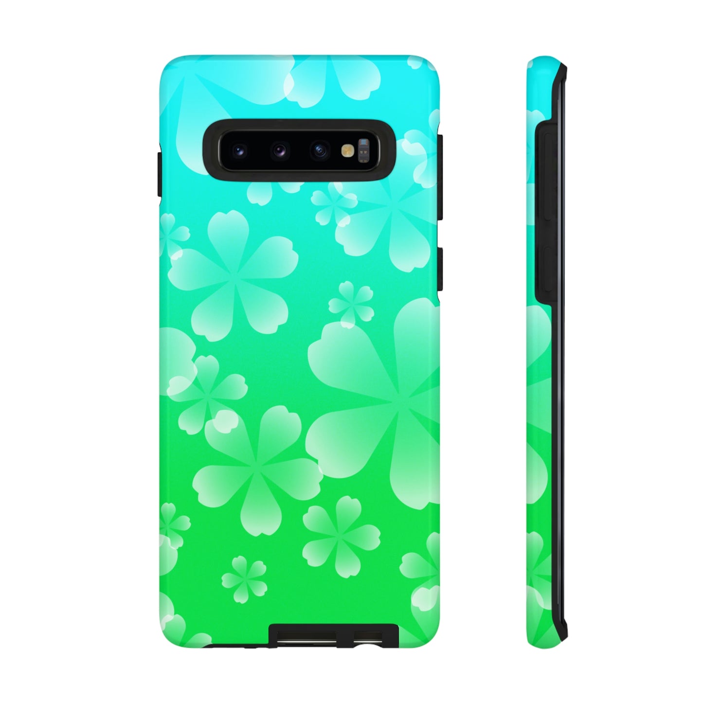 Green with Cherry  Blossoms Tough Cases