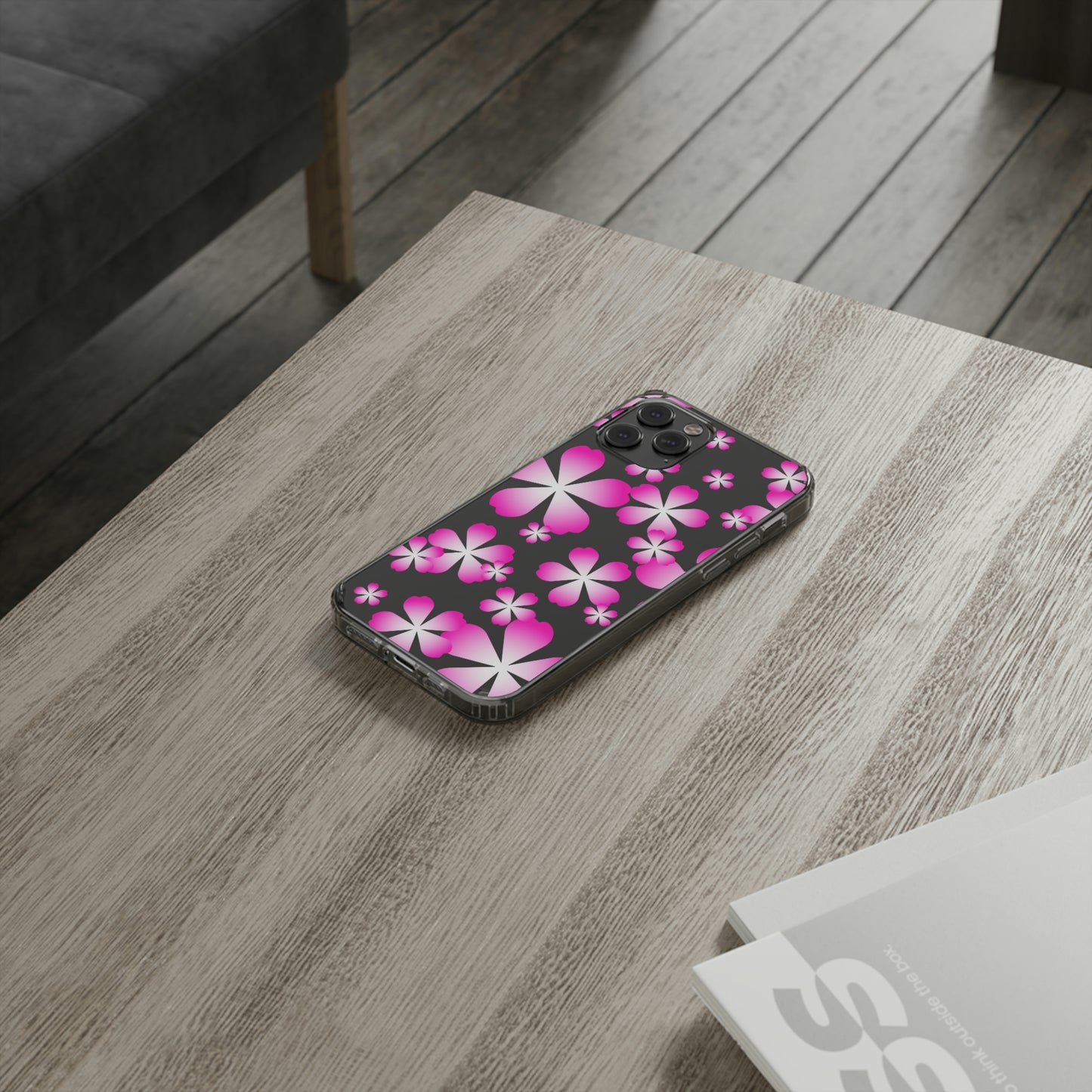 Pink Cherry Blossom Clear Cases