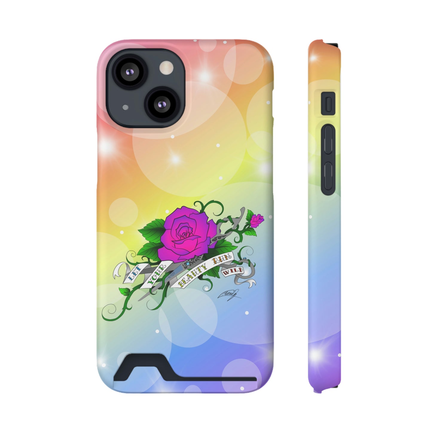 Let UR Beauty Run Wild (Phone Case W/Card Holder)