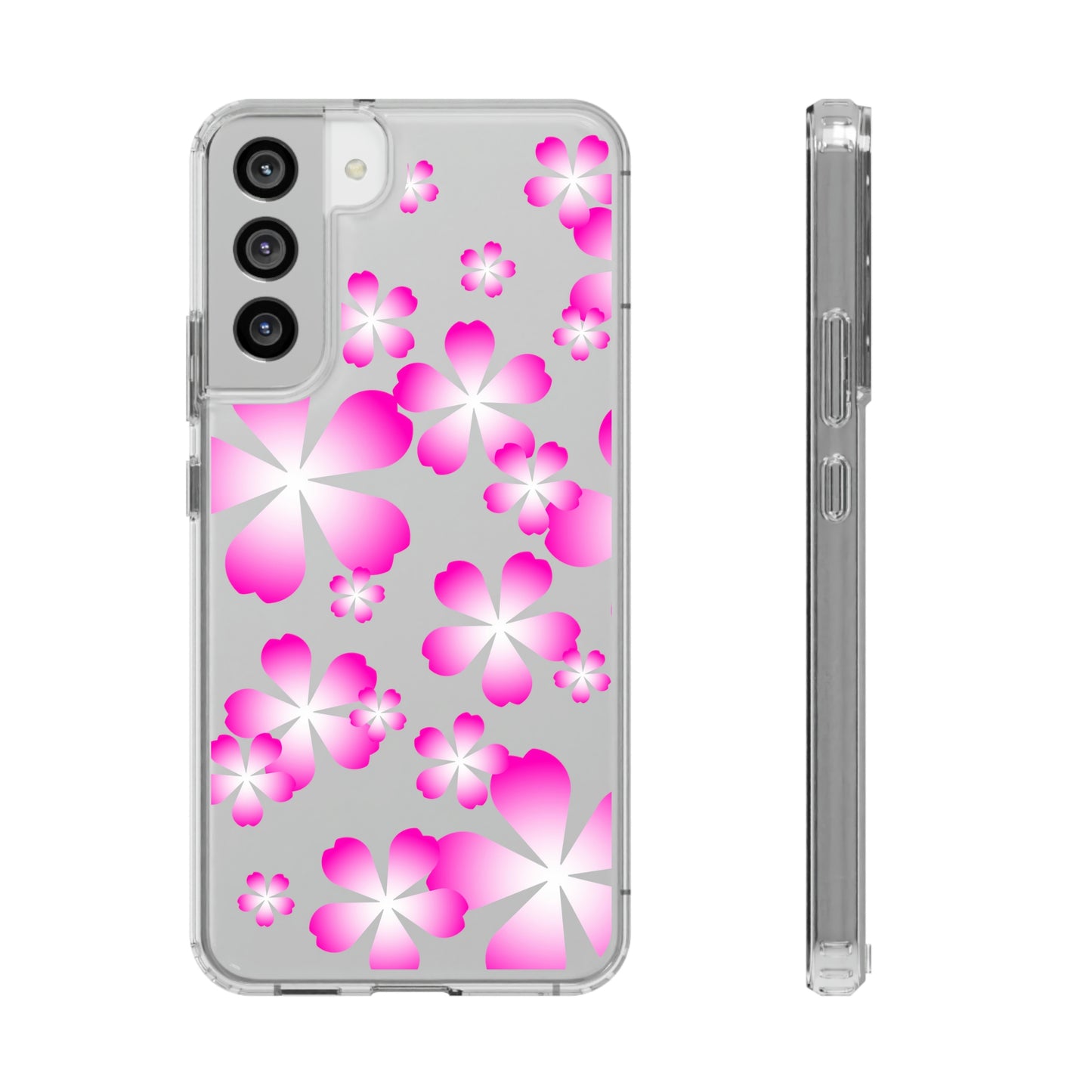 Pink Cherry Blossom Clear Cases