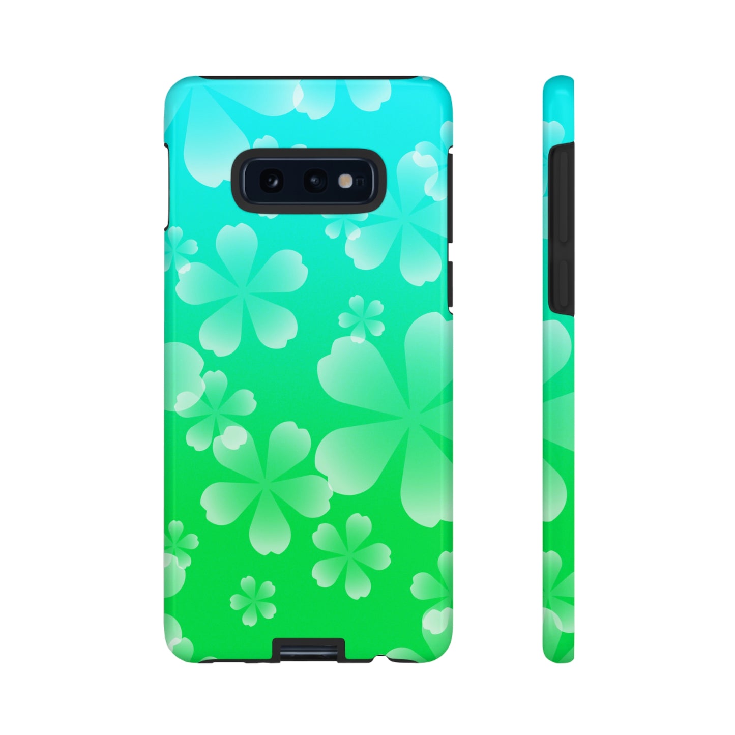 Green with Cherry  Blossoms Tough Cases