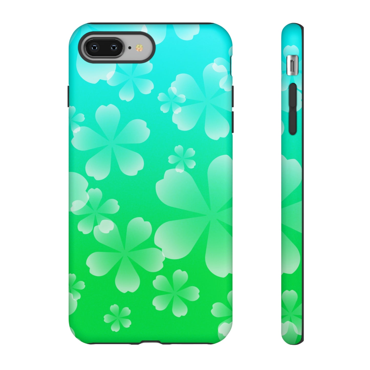 Green with Cherry  Blossoms Tough Cases