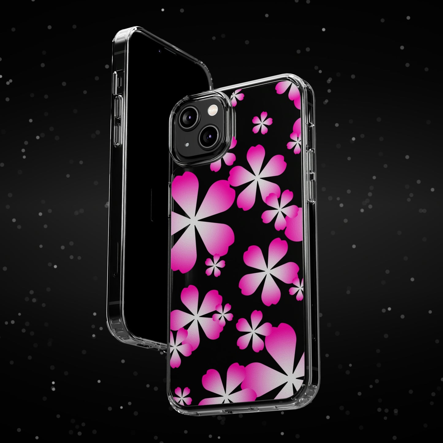 Pink Cherry Blossom Clear Cases