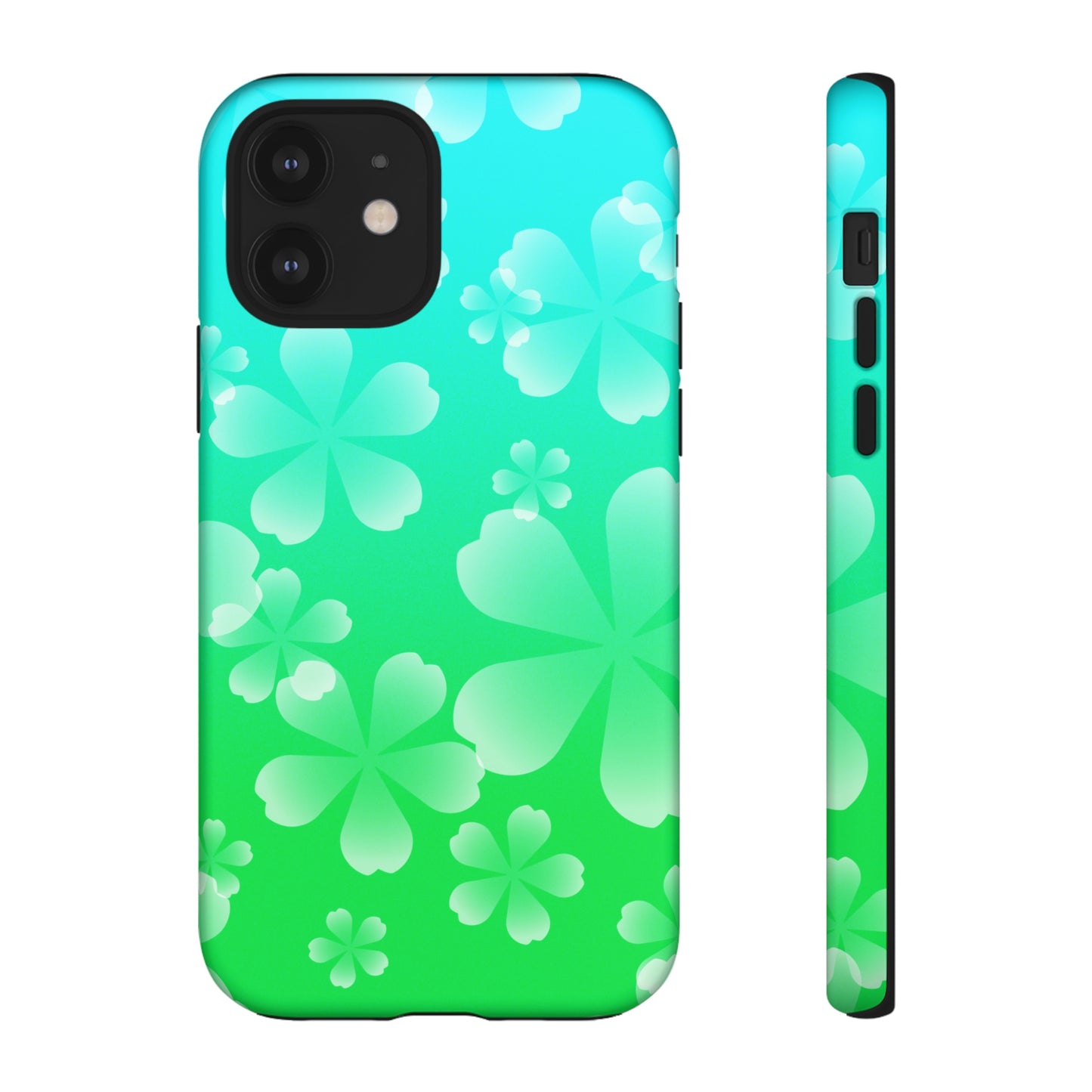 Green with Cherry  Blossoms Tough Cases