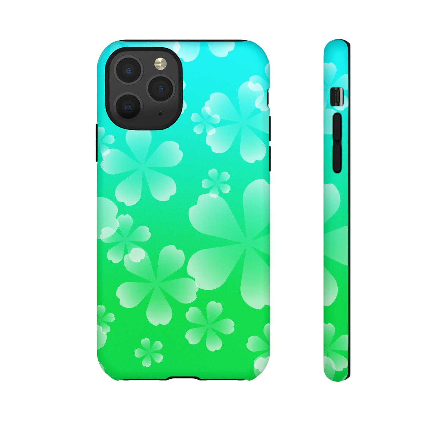 Green with Cherry  Blossoms Tough Cases