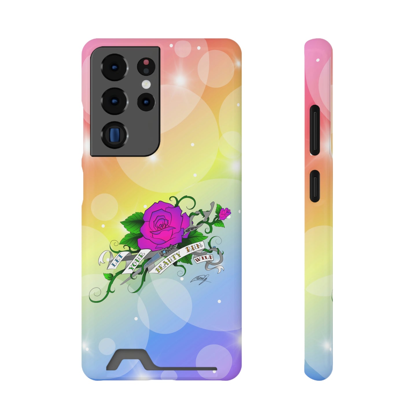 Let UR Beauty Run Wild (Phone Case W/Card Holder)