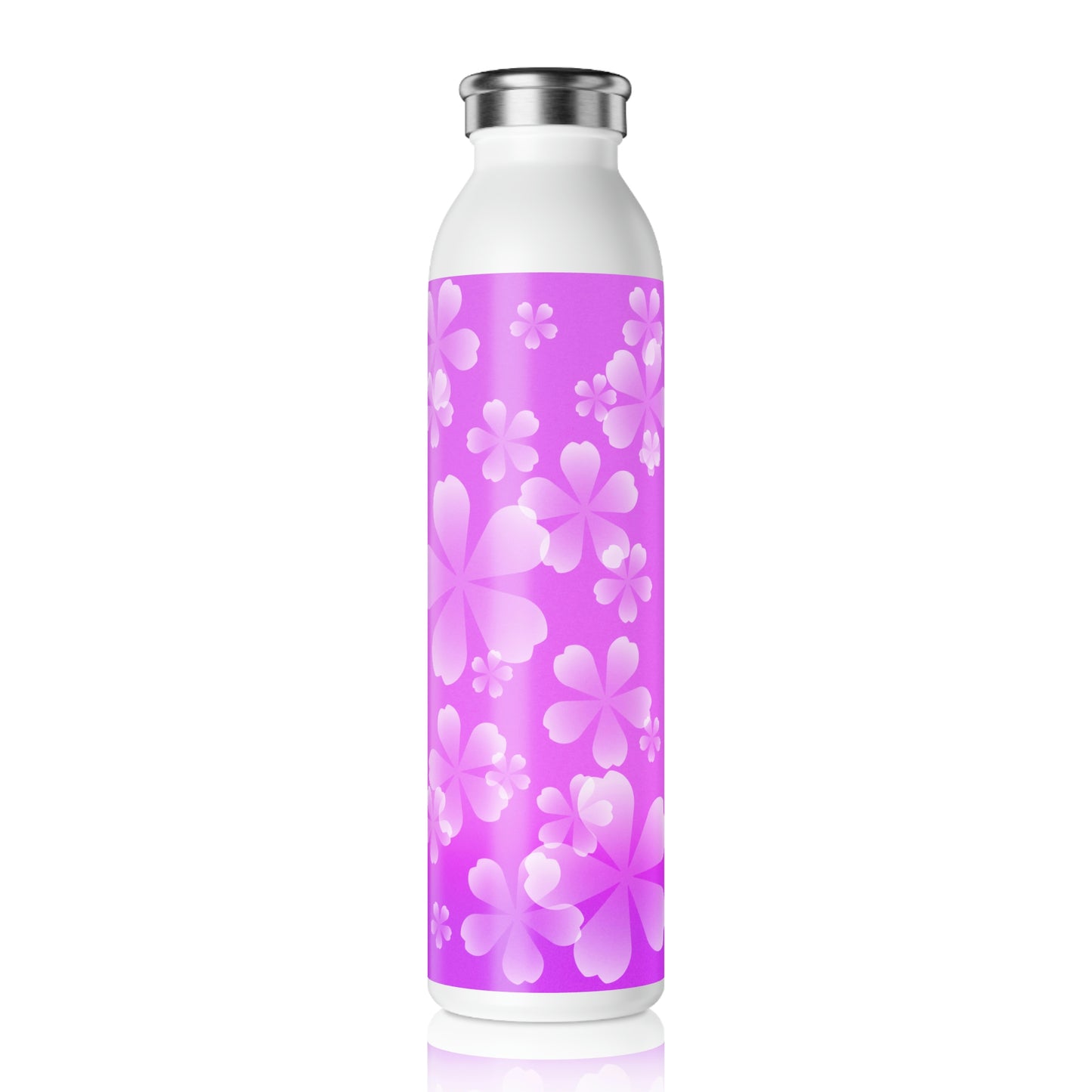 Purple Sakura Slim Water Bottle