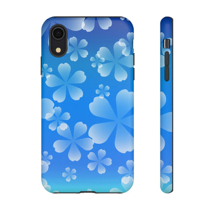 Blue with Cherry Blossom Tough Cases