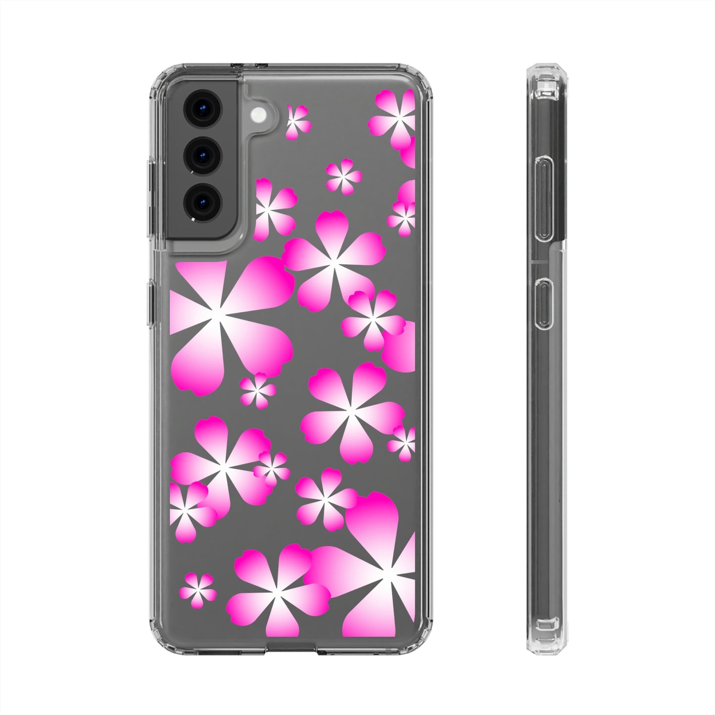 Pink Cherry Blossom Clear Cases