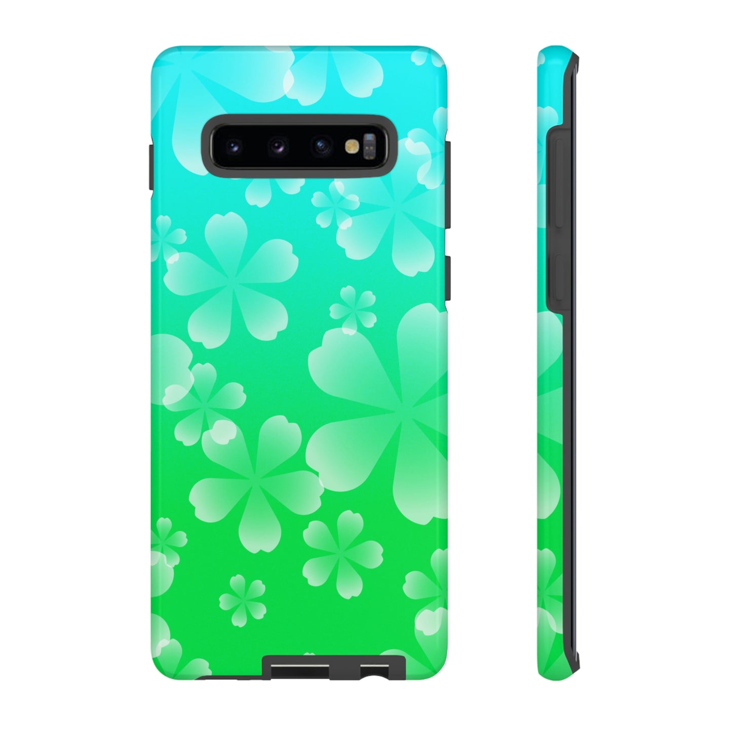 Green with Cherry  Blossoms Tough Cases