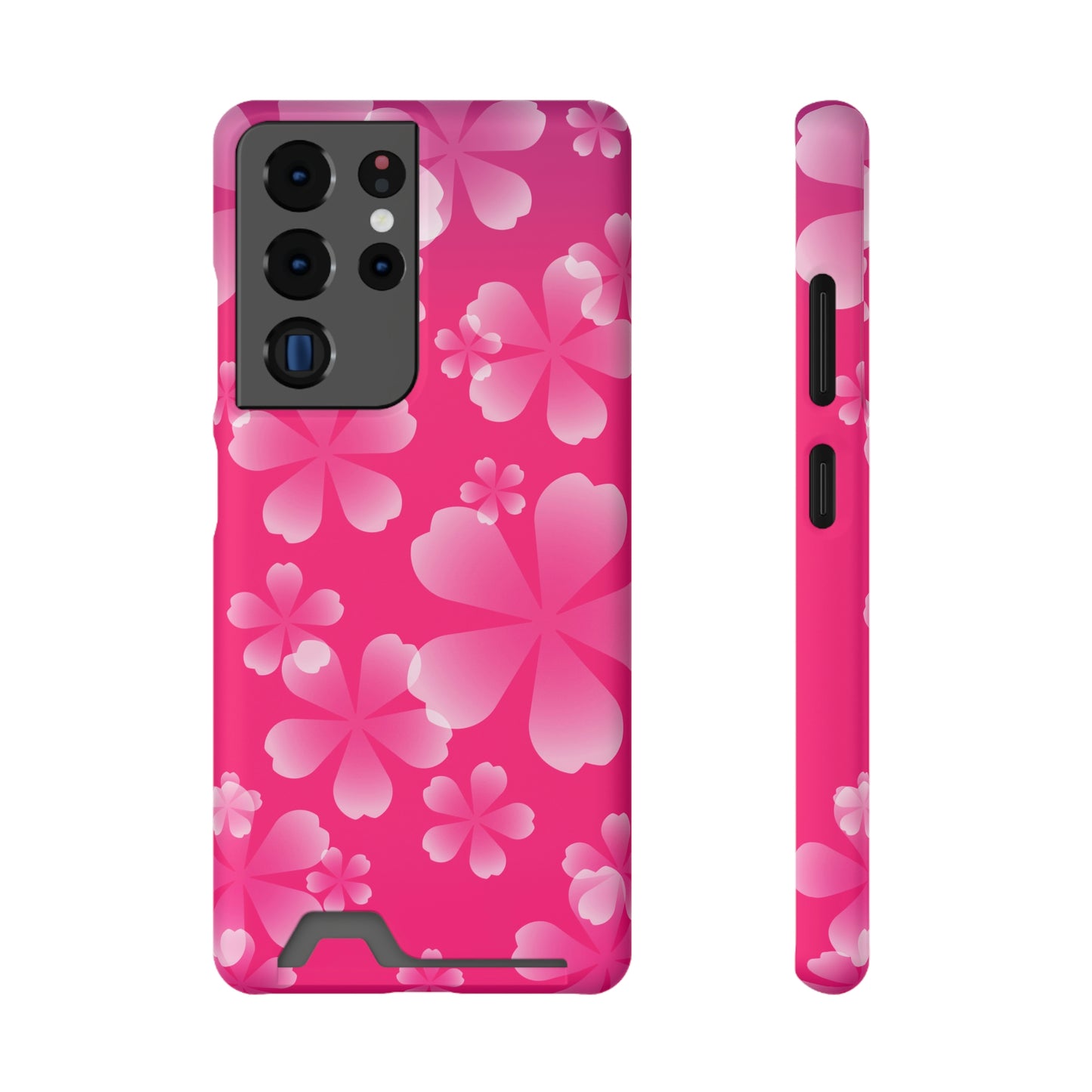 Pink and Cherry Blossom Case With Card Holder