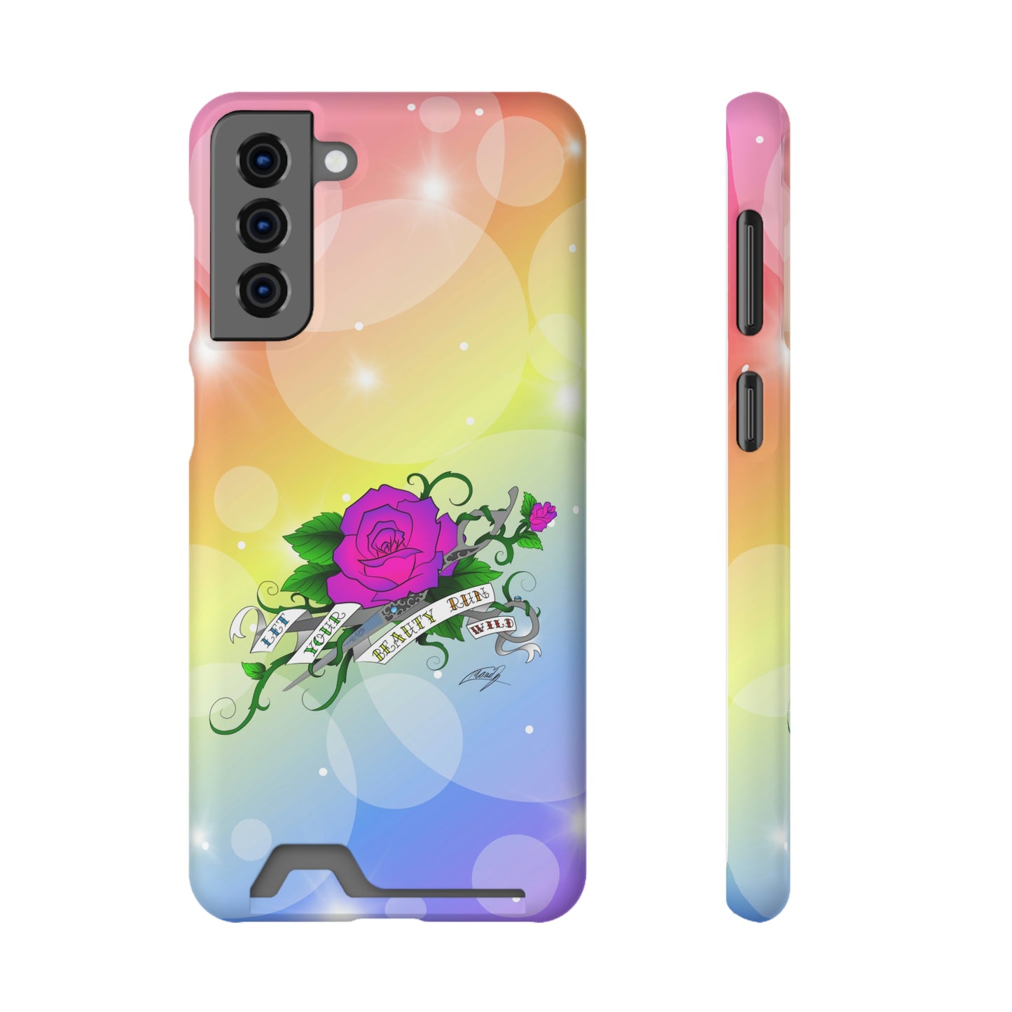 Let UR Beauty Run Wild (Phone Case W/Card Holder)