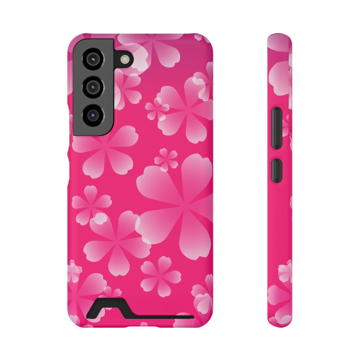 Pink and Cherry Blossom Case With Card Holder