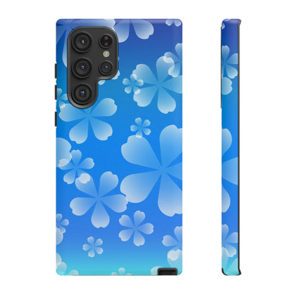 Blue with Cherry Blossom Tough Cases