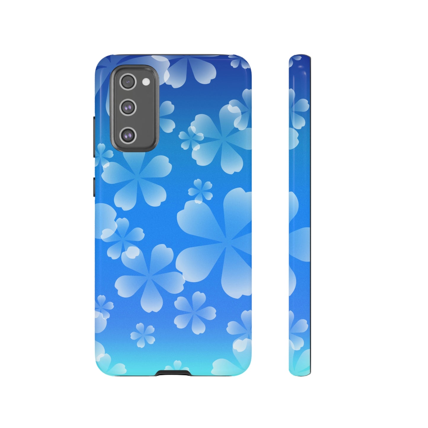 Blue with Cherry Blossom Tough Cases